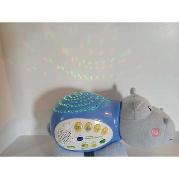 VTech Lil Critters Soothing Starlight Hippo Music White Noise Nursery Rhyme BLUE - Picture 7 of 16
